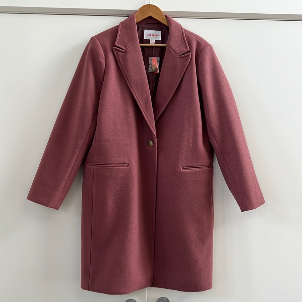 NWT Joe Fresh Mauve Coat